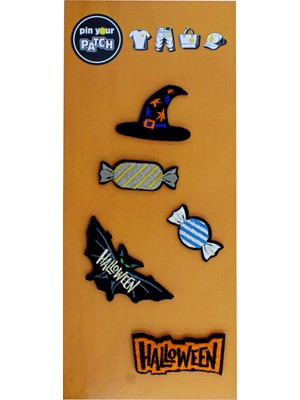 Pin Your Patch Halloween Patch Set Cadılar Bayramı Patch Yama Seti Set-01 Orange