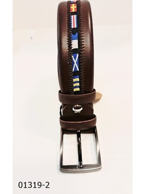 Genesis 3,5 cm El Işleme Hakiki Deri Kemer