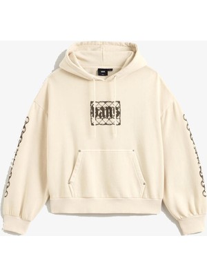 Vans After Dark Retro Hoodie Kadın Bej Sweatshırt.-
