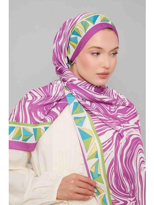 Lêvi D'or Zebra Desen Club Şal Mor