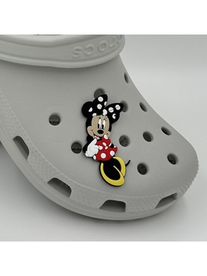 Balp Charm Terlik Süsü ve Aksesuarı , Çanta Süsü – Renkli Dev Boy Jibbitz Minie Mouse Görselli Figür Aksesuarı