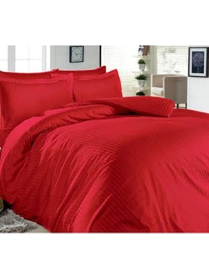 Happy Cotton %100 Pamuk Saten Nevresim Takımı Çift Kişilik Otel ve Ev Tipi 2 Yastık Kılıfı ve Çarşafı Lastiksiz