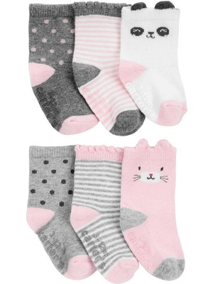 Carter's Küçük Kız Çocuk 6'lı Çorap Set