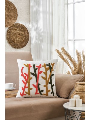 Galawarra Damien Pamuklu Punch Işlemeli Kırlent Kılıfı