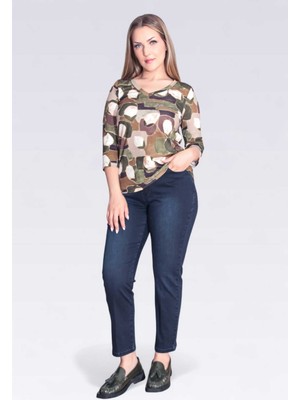 Tolga Saraçoglu Tolga Saraçoğlu Kadın Dar Paça Bilek Boy Kot Pantolon 30296 Lacivert