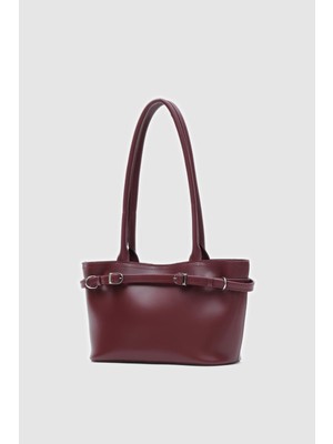 I Love Shoes Aurin Omuz Çantası Bordo Mat Deri