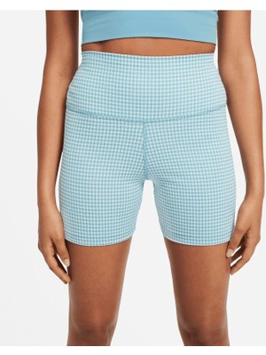 Nike Ny Gıngham 5ın Mavi Kadın Şort DA1097-135