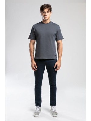 Lee Cooper Jack Erkek Slım Dar Kesim Yüksek Bel Dar Paça Jean Pantolon Mavi