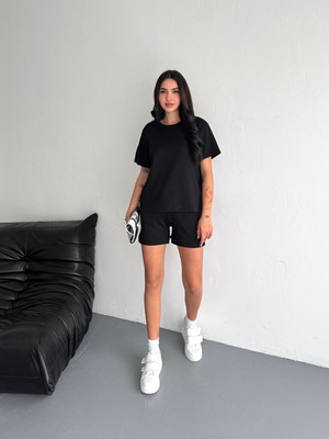 Şortlu Takım Modal Kumaş /şortlu Takım Tavşan Nakışlı Günlük Kullanıma Uygun