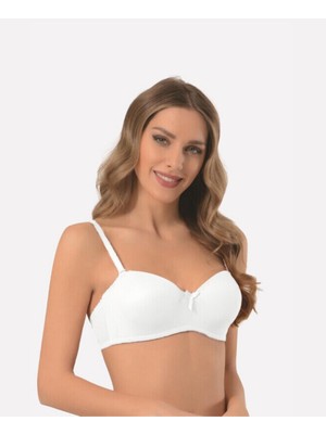 Intive Lingerie Nbb Straplez Kesim Desteksiz Balenli Sütyen (Ten, Siyah, Beyaz, Pudra)