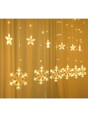 HİDZ Hidz Perde LED Kar Tanesi Dekorlu