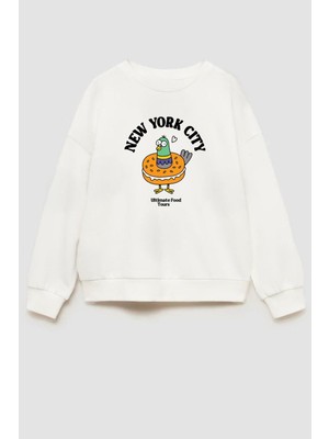 Monila Erkek Çocuk Baskılı 3 Iplik Kumaş Pamuklu Sweatshirt