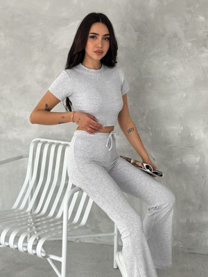 Kadın Günlük Yada Spor Takım /üst Kısa Kol Bady Alt Ispanyol Pantolon