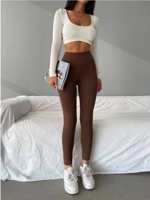 Koyu Kahve Çelik Örgü Sıkılaştırıcı ve Toparlayıcı Tayt