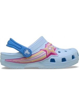 Crocs Classic Star Lights Clog T Işıklı Çocuk Terlik - Açık Mavi