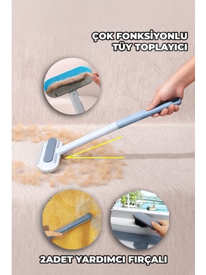 Destpak Çok Fonksiyonlu Tüy Toplayıcı - Ekstra Detay Tüy Toplayıcılı - Yardımcı Fırçalı - Tüm Yüzeyler