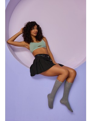 Katia & Bony Kadın Grimelanj Renkli Famliy Basic Dizaltı Çorap