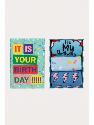 Katia & Bony Unisex Birthday Kutulu 3'lü Soket Çorap