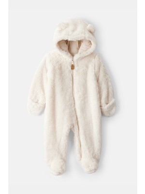 Carter's Bebek Bebek Ekru Kapüşonlu Tulum