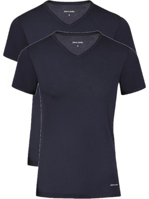 Pierre Cardin Erkek Ribana V Yaka Fanila 2'li Pamuklu Kutulu