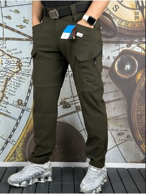 Unısex Softshell Su Dayanıklı ve Rüzgar Geçirmez Içi Polarlı Kışlık Taktik Pantolon