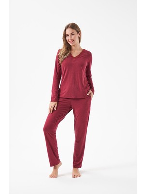Relax Mode Kadın V Yaka Pijama Takım - 28091R