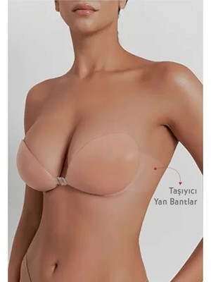 Yeni İnci Kadın Ten Silikon Destekli Yapışkan Sütyen 8008