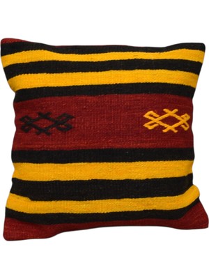 Kilim Antik El Dokuma Kilim Kırlent Yastık Kılıfı 0259 - Yeni - Çok Renkli