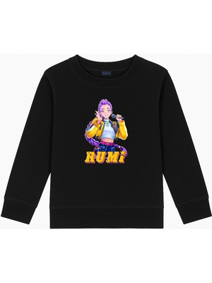 Blitz İstanbul Kpop Demon Hunters Hunterix Iblis Avcıları Rumi Tasarım Baskılı 3 Iplik Sweatshirt