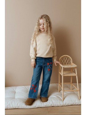 Jolly Kids Kız Çocuk Mavi Jeans Kot Pantolon