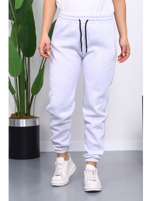 İmaj Butik Açık Gri Üç İplik Şardonlu Eşofman Altı