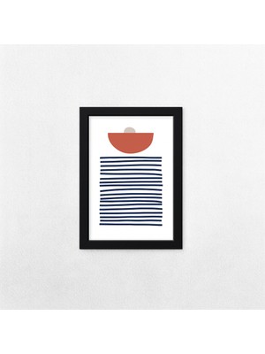 Tuffy Design Minimal Tasarım 1 Çerçeveli Tablo - 13X18 cm Siyah