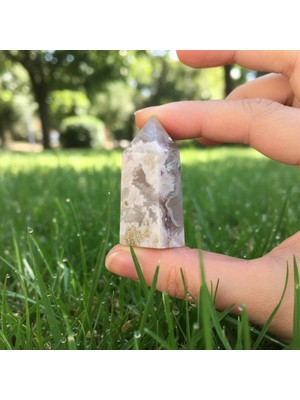 Taş Sandığı Doğal Çiçek Akik (Flower Agate) Kütle – Küçük Boy