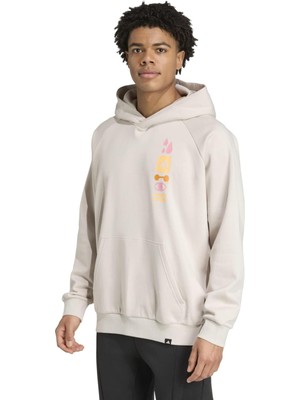 adidas GFX HOODIE Bej Erkek Sweatshirt