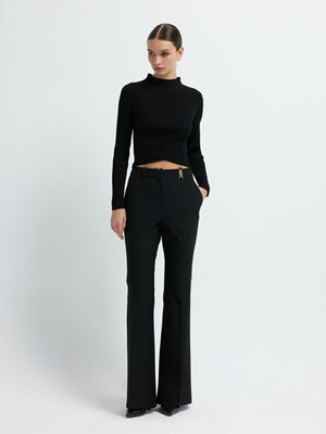 Adl Ispanyol Paça Pantolon Siyah 15342902007