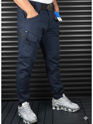 ADV Store Unisex Softshell Su Dayanıklı ve Rüzgar Geçirmez Içi Polarlı Kışlık Taktik Pantolon