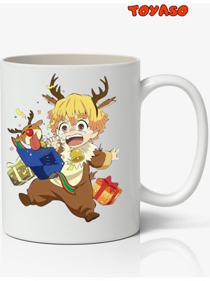 Toyaso Yılbaşı Demon Slayer Iblis Keser Zenitsu Temalı Anime Kupa Bardak Sevgiliye Arkadaşa Hediye