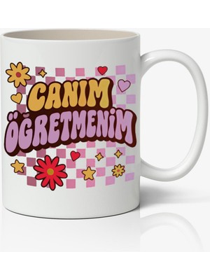 Toyaso Canım Öğretmenim Öğretmenler Günü Temalı Beyaz Kupa Bardak Öğretmene Hediye