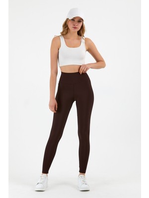 Push Up Sıkılaştırıcı Tayt Kahve