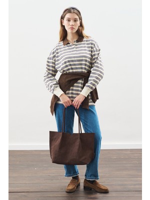 Manuka Polo Yaka Oversıze Tshırt Mavi