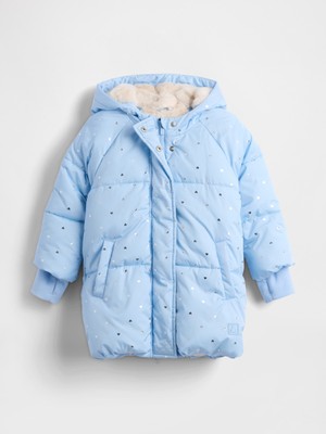 Gap Kız Bebek Mavi Heavyweight Puffer Mont