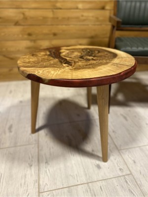 Gökçesan Mobilya Ahşap Epoksi Sehpa Dayanıklı