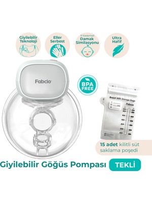 Fabcio Mamma Tekli Giyilebilir Smart Göğüs Pompası