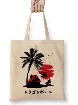 Toyaso Summer Kame Mouse Beyaz Bez Çanta Uzun Saplı Alışveriş Çantası Plaj Çantası