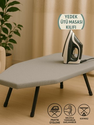 Beylini Mini Ütü Masası Pratik Konforlu Taşınabilir Portatif Hafif Asılabilir Seyahat Kompakt Ütü Masa 38x88