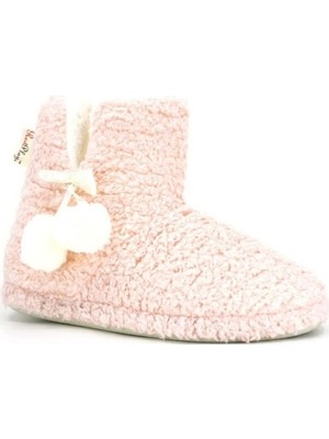 Ahmet Çağlar Red Play B202501 Kadın Peluş Kışlık Günlük Ev Botu Gül Kurusu