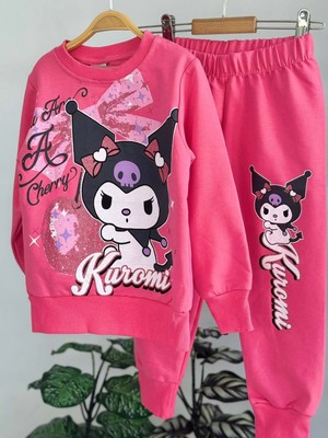 Gültekin Bebe 3-10 Yaş Kuromi Kız Eşofman Takım- 8116245  - Koyu Pembe