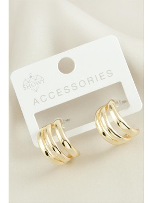 Fantastik Store 3 Sıra Trend Halka Küpe