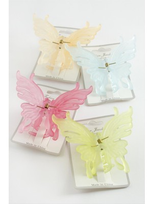 Fantastik Store Kelebek Renkli Mandal Toka 10 cm