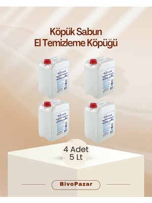 Palex 4 x 5 kg Köpük Sabun El Temizleme Sıvısı Tüm Ciltler İçin Nemlendirici ve Antibakteriyel